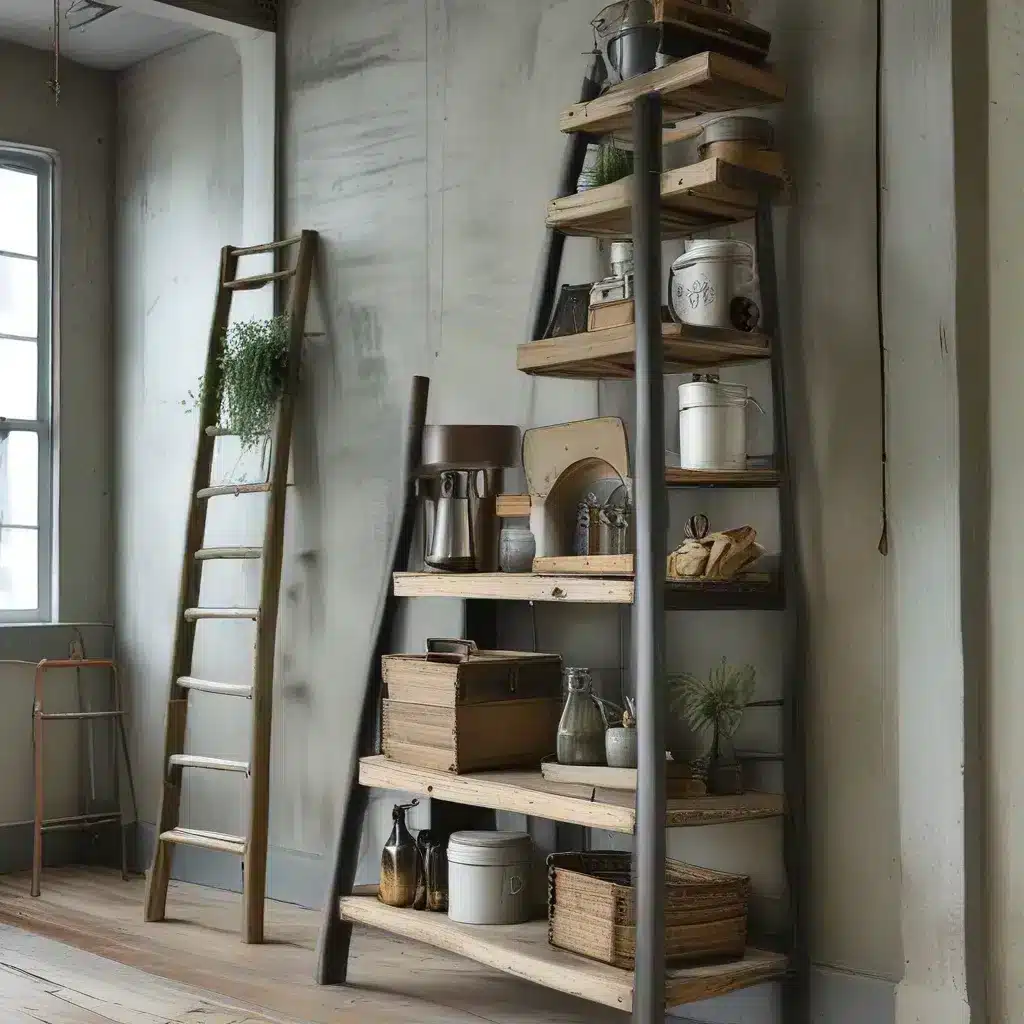 Repurposed LADDERS Add Industrial Storage Repurposed LADDERS Add Industrial Storage
