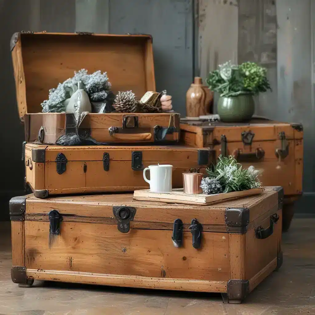 Vintage Trunks Coffee Table Stash Style