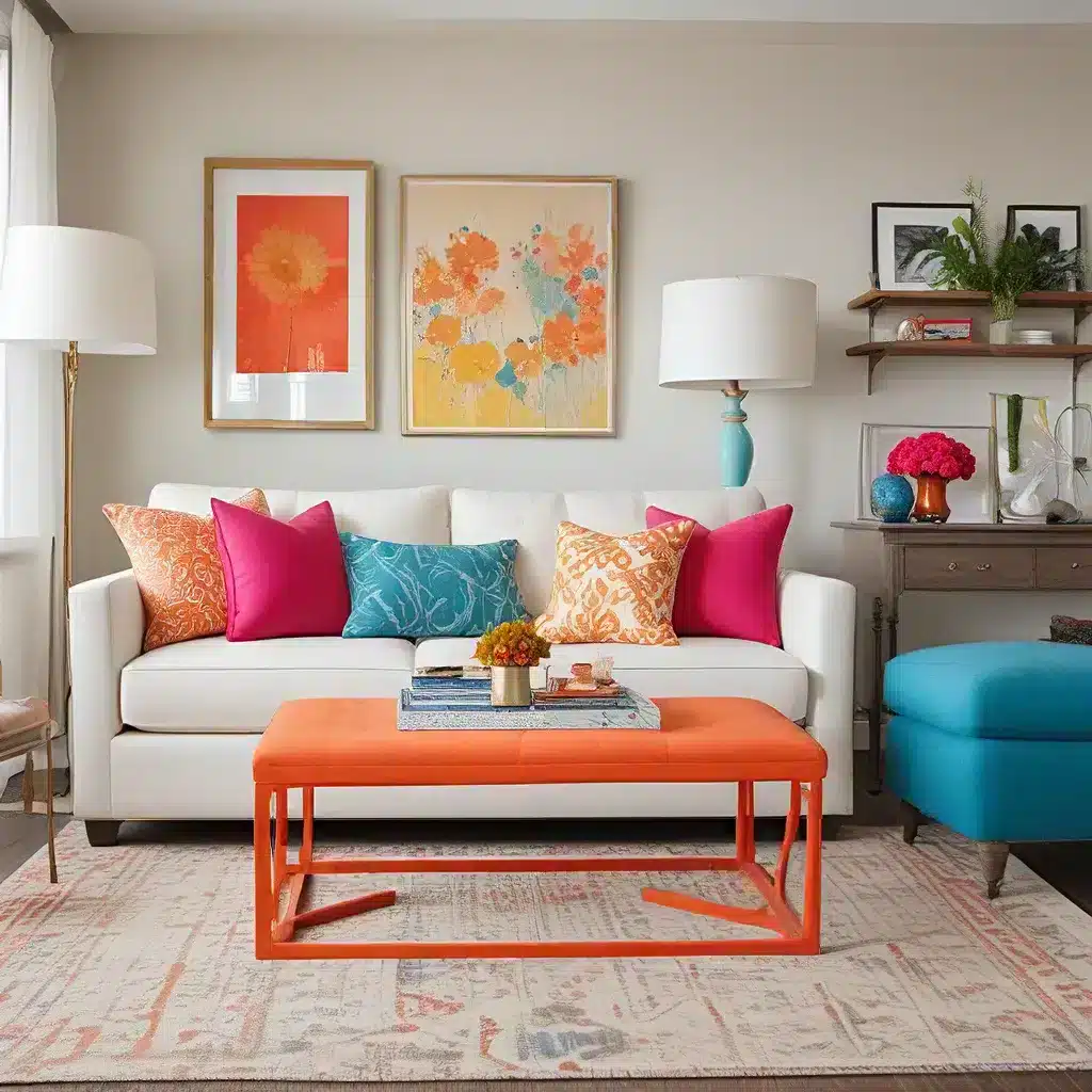 Vibrant Pops of Color for Neutral Sofas Vibrant Pops of Color for Neutral Sofas