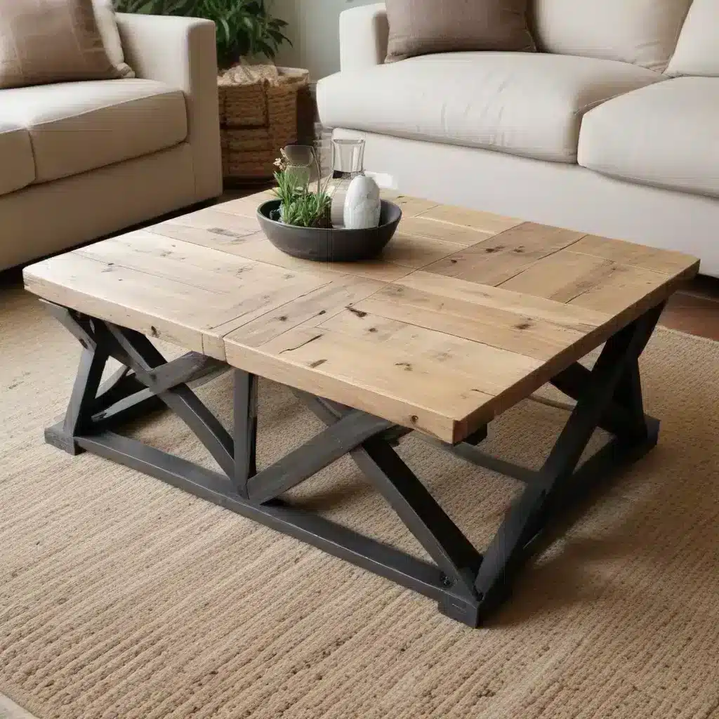 Craft a Rustic X-Base Coffee Table from Scratch Materials Craft a Rustic X-Base Coffee Table from Scratch Materials
