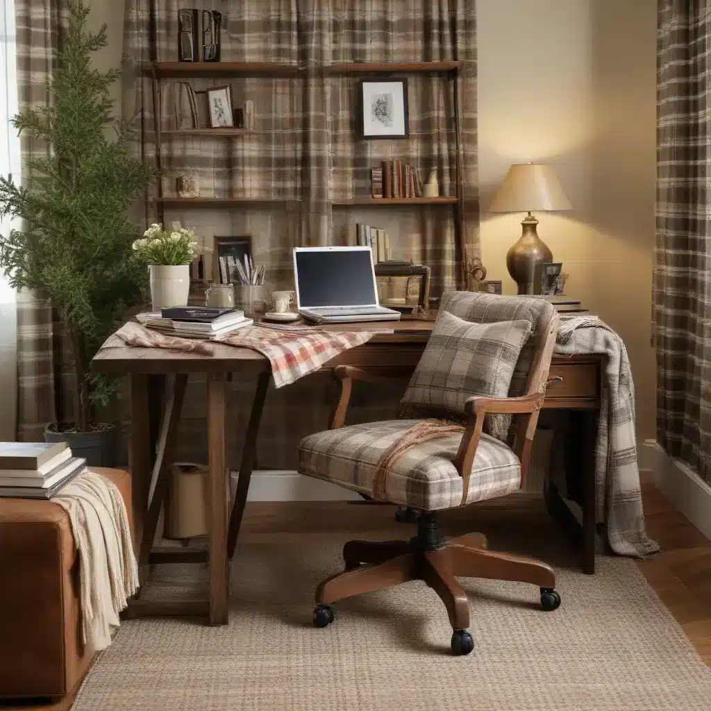 Plaid Fabrics Transition from Office to Cozy Home Plaid Fabrics Transition from Office to Cozy Home