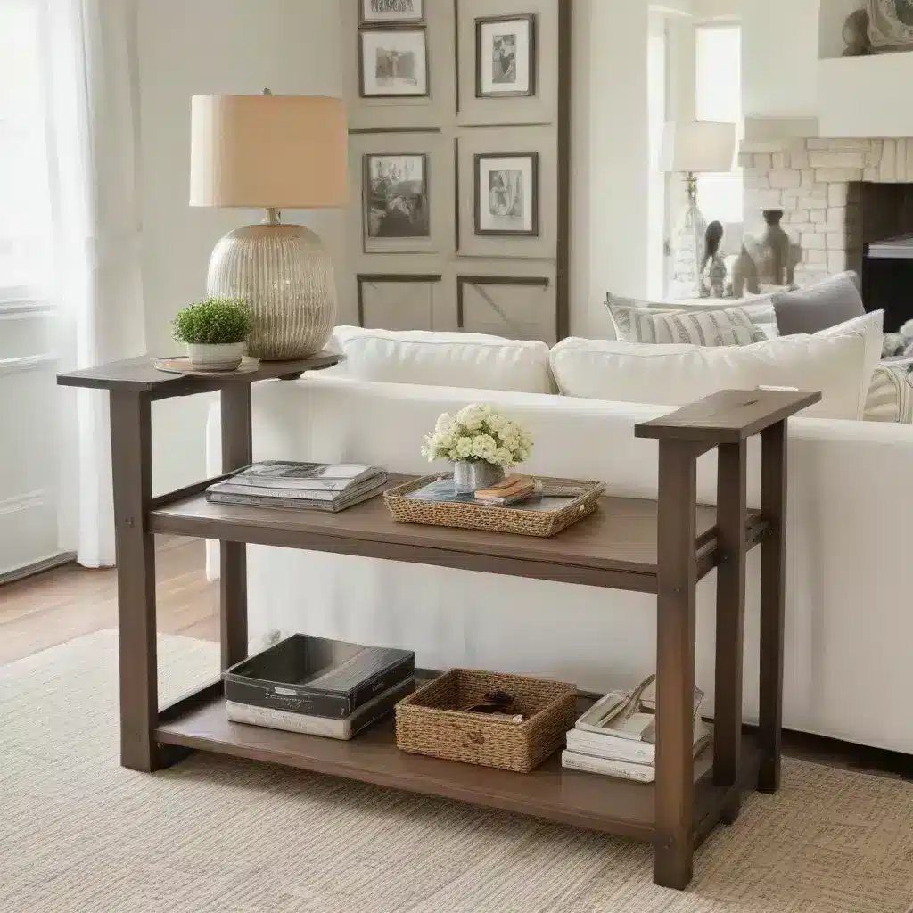 Transform a Door into a Chic and Functional Sofa Table