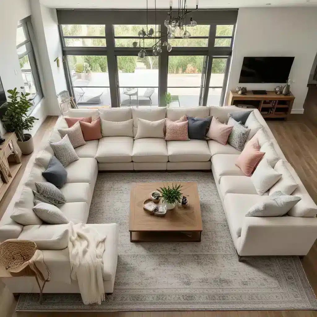 Customize Your Cozy Gathering Area with a Versatile and Stylish U-Shaped Sofa Arrangement for Maximum Impact