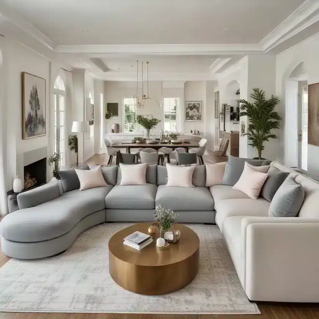 Embrace the Curve Enhancing Your Living Space with a Stylish U-Shaped Sofa as a Captivating Centerpiece
