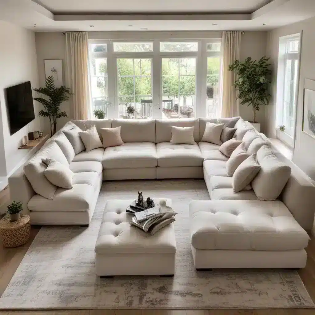 Enhance Your Homes Coziness with a Plush and Inviting U-Shaped Sofa Solution as the Centerpiece of Your Space