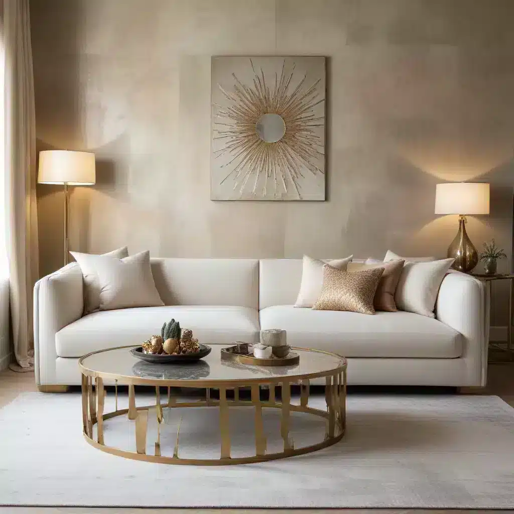 Metallic Accents Add a Touch of Luxury Elevating Neutral Modern Sofa Palettes