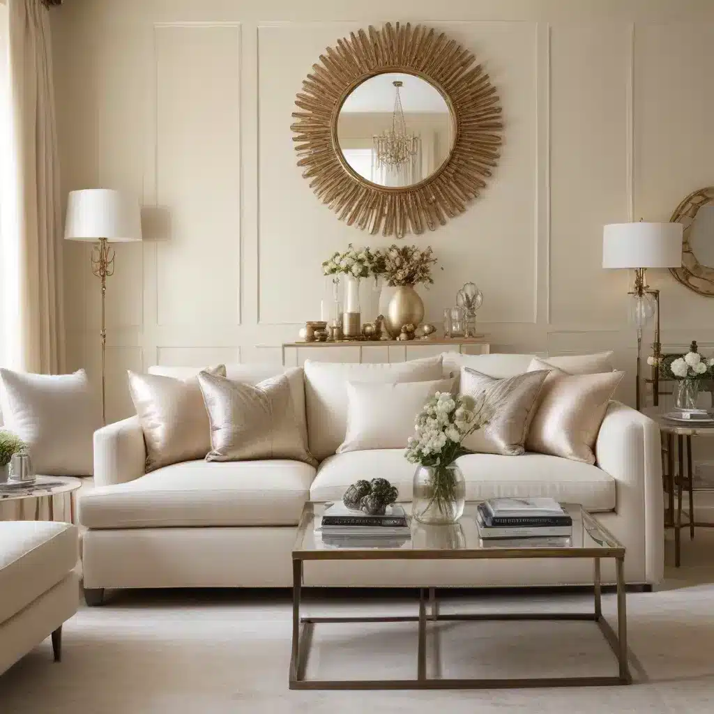 Metallic Accents Add a Touch of Luxury to Neutral Sofa Palettes