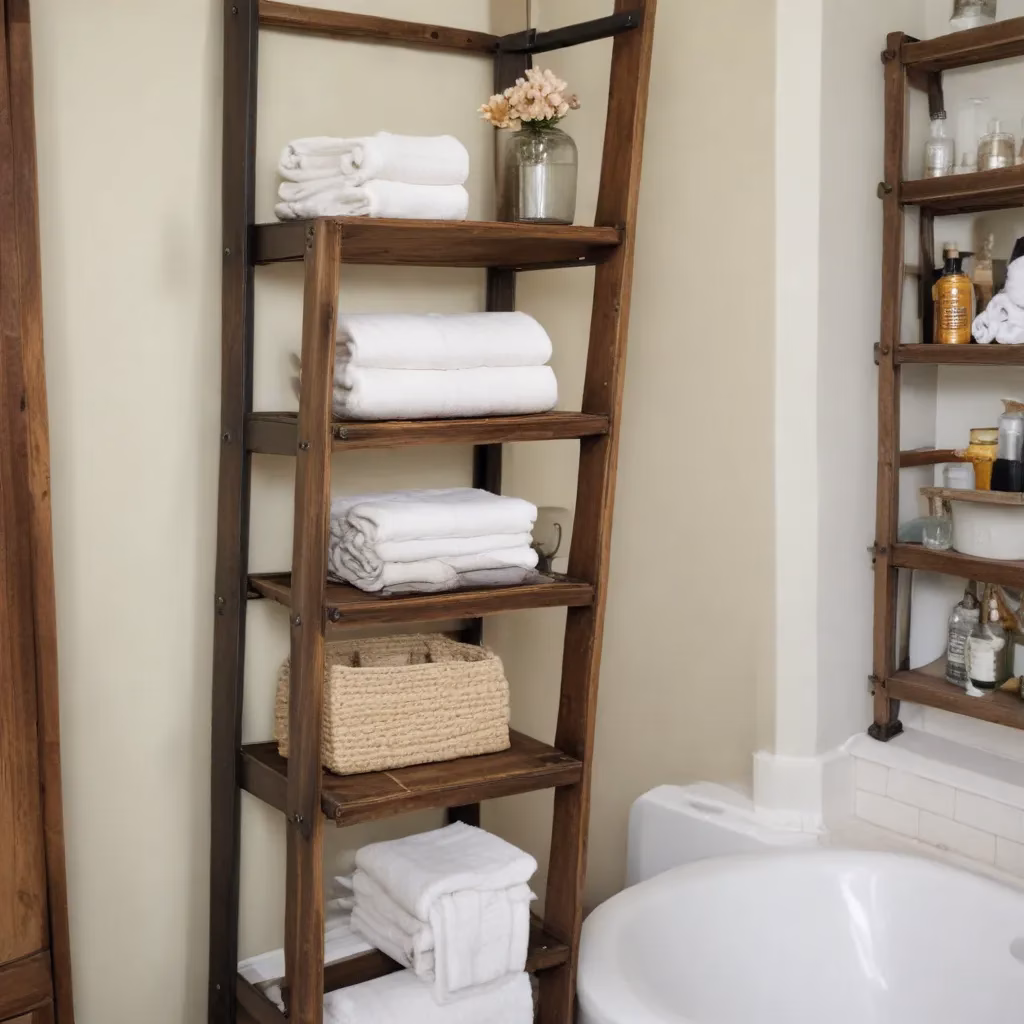Repurposed Ladders: Adding Industrial Flair to Bathroom Storage Repurposed Ladders: Adding Industrial Flair to Bathroom Storage