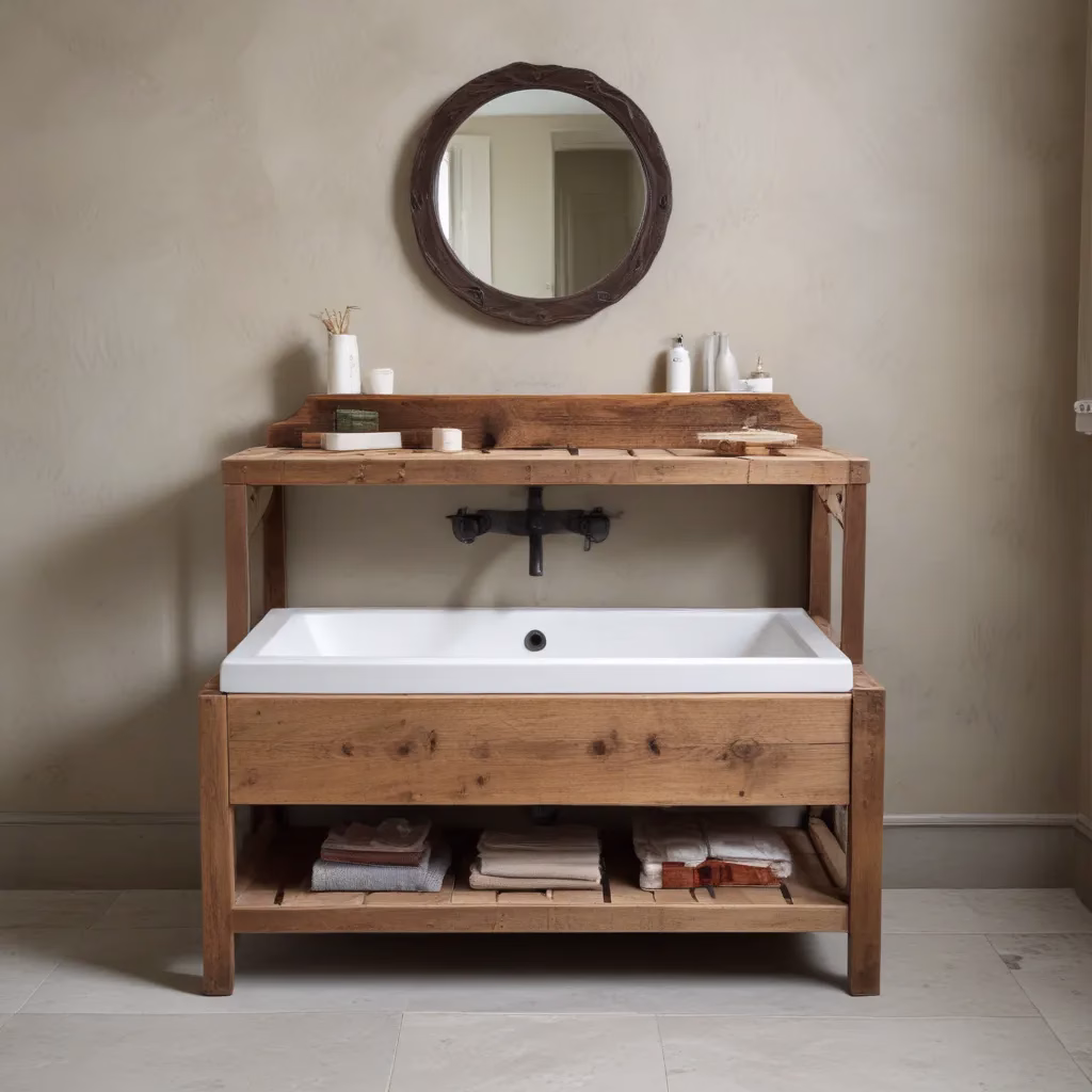 Reclaimed Radiance: Repurposed Furniture for Unique Bath Storage Reclaimed Radiance: Repurposed Furniture for Unique Bath Storage